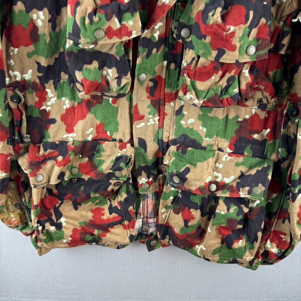 Vintage Swiss Army M70 Alpenflage Jacket Mens Fits Medium Lotta Pockets Hood - Picture 2 of 16